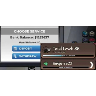 Account Swiper 90+ | Random Money 500k - 1.5M | Blockspin |