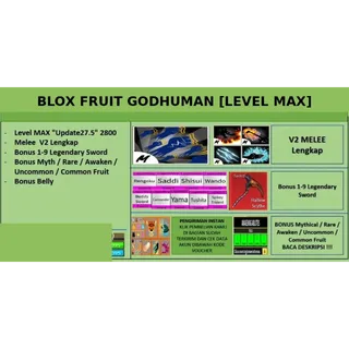 🔻Blox Fruit GODHUMAN Account [MAX Level]