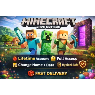 ⭕⥏ Minecraft ⥑ Java Edition | Lifetime License | NO BAN HYPIXEL | Can Change Name + Data | Full Access | Fast Delivery