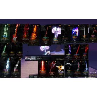 Fisch Lv.2000(Max) (100% Fishing Rods) +See picture ✔️guarantee account all time 