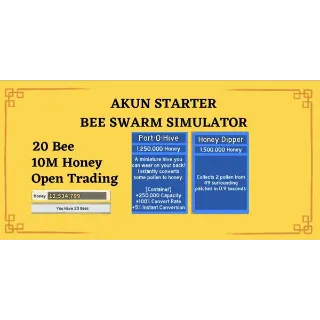 STARTER ACCOUNT - BEE SWARM SIMULATOR