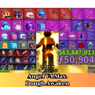 Blox Fruit | Level 2800 Max. | Angel V4 Tier Max. | Sanguine art+Godhuman+CDK | Unverified Account 