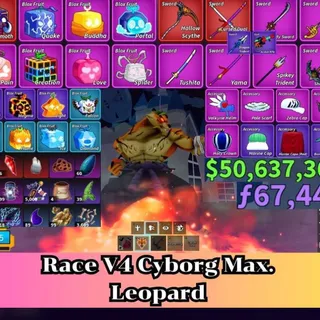 ✅Blox Fruit | Level 2800 Max. | Cyborg V4 Tier Max. | Sanguine art+Godhuman+CDK+Shark Anchor | Unverified Account