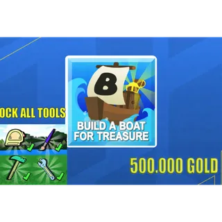 ⭕Account Build a Boat for Treasure 500K GOLD