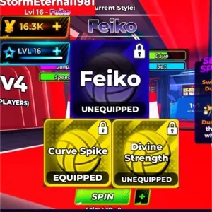 ✅Volleyball Legends | Feiko | Curve Spike | Divine Strength | Unverified Account