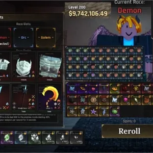 🔥 MIDGAME The Forge | Lv.200 | $9.7M+ | Race: Demon | ⭐ Multi Race Slots…