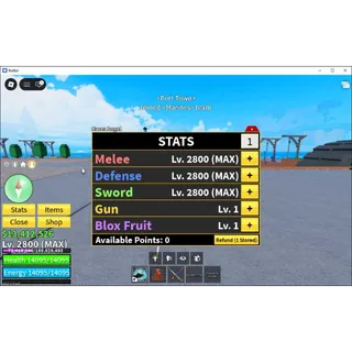 ⭕Blox Fruit|Lv 2800| Angel V4| 3 Myth WP (Hallow Scythe+Katana+Skull Guitar) + 2 Myth Fruits (Mammoth,T-Rex)