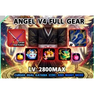 ⭕🔱 [MAX LEVEL] BLOX FRUITS - Angel V4 FULL GEAR 🔱 Ultimate Account | Cursed Dual Katana (CDK) | Godly Items