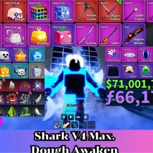 ✅Blox Fruit | Level 2800 Max. | Shark V4 Tier Max. | Godhuman+CDK | Unverified Account