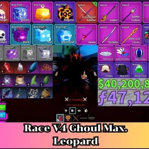 Blox Fruit | Level 2800 Max. | Ghoul V4 Tier Max. | Sanguine art+Godhuman+CDK | Unverified Account