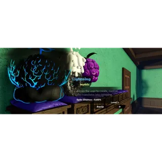 ⭕[Fruit Battlegrounds] Lightning (Mythic) Dough (Legendary) Starter