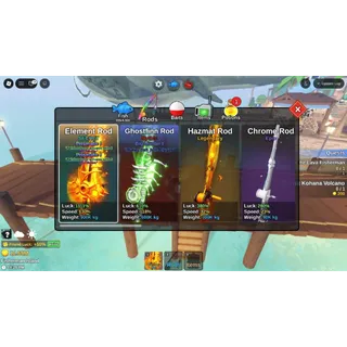 ⭕Element Rod X Singularity Bait🔥Ghostfinn Rod // 12M Coins // Purple Moon Bait // Pumpkin Boat - Fish It Account