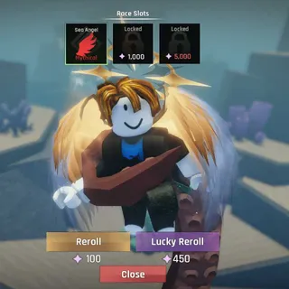 ⭕Abyss | Sea Angel 0.2 ( Mythical ) Level 46 Ruined Gun , Ruined Tube | 🔮Artifacts Eternal crystalx2 , Holy Flower++