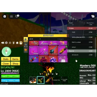 ID 171:LV2800+God+CDK+SG+7 Race V4 Full Gear |Draco,Human,Angel,Mink,Shark,Cyborg,Ghoul|U.........