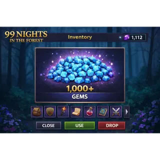 ⭕[99 Nights In The Forest] 1000+ Gems In Inventory | All Details Changeable
