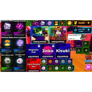 ⛔🏐Volleyball legends 2ULTRA Ronin + Hakka + 3Secret Lv.75 🎀Style: Ronin + Hakka + Jinko + Kisuki 🎀Ability:+++