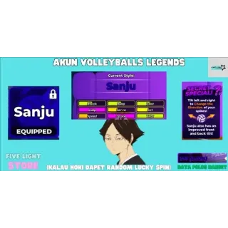 Akun Sanju/Sanu | RAW DATA +13 | INSTANT DELIVERY | NO SCRIPT | - Volleyball Legends