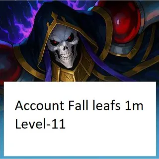 (Anime Vanguards) Account | 1M ++ Fall leafs Random Reroll | Unverified Account Fast delivery ! leaves leave leaf