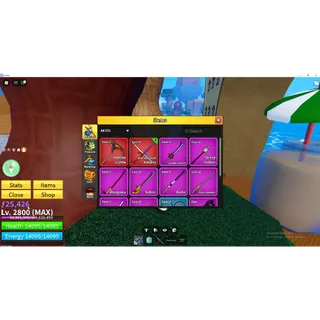 ⭕Blox Fruit|Lv 2800| Cyborg V4| GodHuman + 2 Myth Weapon (Cursed DualKatana &amp; HallowScythe) + 2 Leg Fruit + 25k Esse|