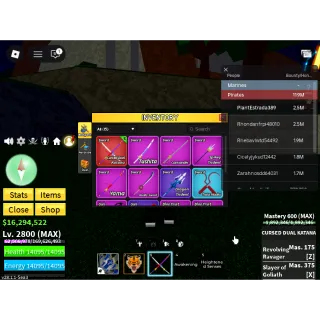 ID 152:LV 2800 + God + CDK RACE GHOUL V4 FULL GEAR + EAT TIGER |Unverified Account|