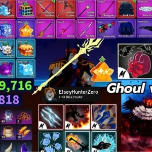 Blox Fruit | Level 2800 | RACE GHOUL V4 FULL GEAR | Sanguine Art | Awaken Light | Cursed Dual Katana | Hallow Scythe..