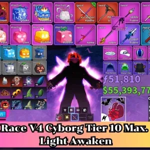 ✅Blox Fruit | Level 2800 Max. | Cyborg V4 Tier Max. | Sanguine art+Godhuman+CDK | Unverified