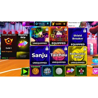 ⛔Volleyball legends 2ULTRA + 3Secret Lv.20 🎀Style: Ronin + OG Hakka + Taichou + Sanju 🎀Ability: Shield Breaker ++