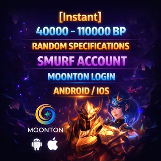 ⭕[Instant] 40000 - 110000 BP | Random Specifications | Smurf Account | Moonton Login | Android / IOS