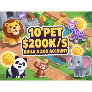 ⭕10x Pet With $200k+/s Earnings 🦁 Build a Zoo Account