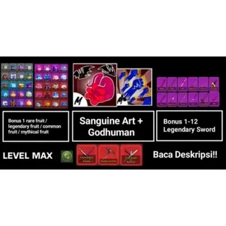 ⭕Blox Fruit MAX LEVEL ACCOUNT + SANGUINE ART