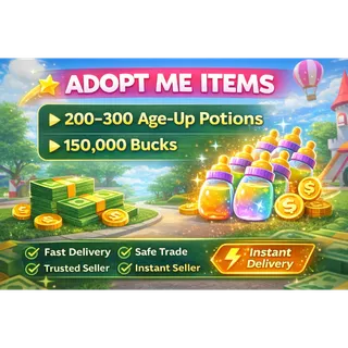 🔻►200-300 Age-Up Potions►150 000 Bucks►Adopt Me