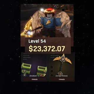 The Forge Account | Lvl.54 | Angel | $23k |Arcane Pickaxe | - Automatic Delivery (Unverified)