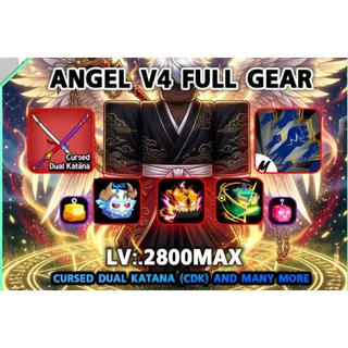 ⭕🔱 [MAX LEVEL] BLOX FRUITS - Angel V4 FULL GEAR 🔱 Ultimate Account | Cursed Dual Katana (CDK) | Godly Items