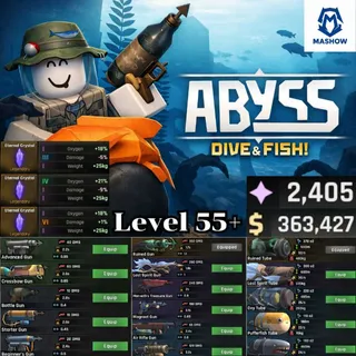 ⛔Abyss🐙 | Lv:55+ | 11 Gun:Ruined Gun | 10 Tube:Ruined Tube | Race Human | Unverified Account