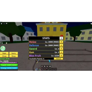 ⭕Blox Fruit | Lv 2609 | Cyborg Race| 2 Myth Weapon (Cursed Dual Katana &amp; Dark Blade+GodHuman|50b Party Head|