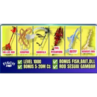 ⭕MAX LEVEL FISH ACCOUNT | NOLIFE ROD | SERAPHIC ROD | HEAVENS ROD | ROTD