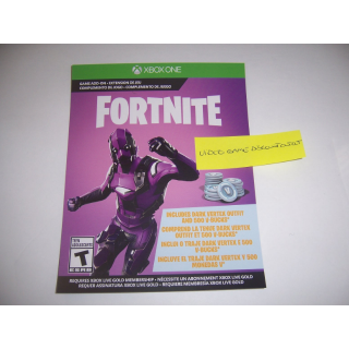 Fortnite XBOX One Dark Vertex DLC Skin Costume Outfit and 500 V-Bucks ...