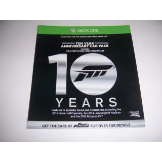 Forza 6 Ten Year Anniversary Car Pack for Xbox One