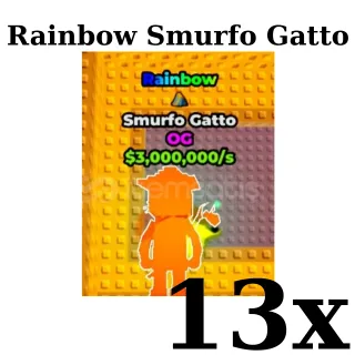13x - 3.000.000/s Rainbow Smurfo Gatto| Break A Lucky Block