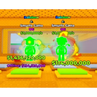 2x - 3.000.000/s Rainbow Smurfo Gatto| Break A Lucky Block