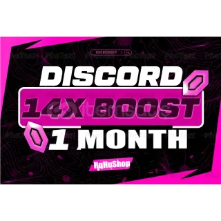 14x Boost Discord server 1 MONTH - LEVEL 3