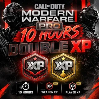 10 Hours Double XP + 10 Hours Weapon XP MW4 