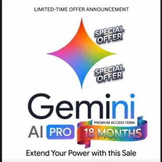 Google AI Pro (GEMINI) 18 Months (NON-STACKABLE)