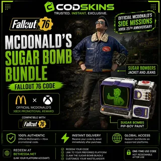 Fallout 76 sugar bomb item bundle McDonalds exclusive