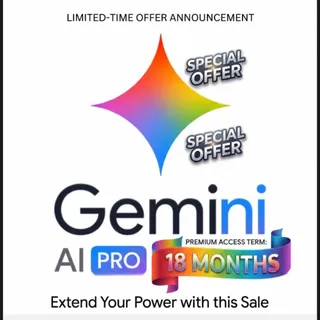 Google AI Pro (GEMINI) 18 Months (NON-STACKABLE)