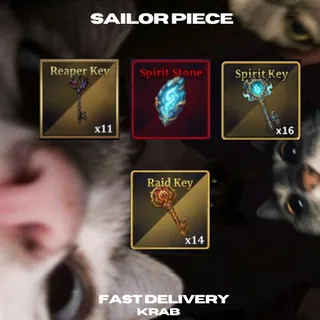 [ Sailor Piece ] 1K Reaper Key + 1K Spirit Key + 1K Raid Key + 100 Spirit Stone + Freebie | Huge Bundle | 