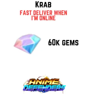 60K Gems | Anime Defenders