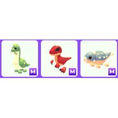 Mega Dino Pets x 3