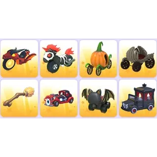 Halloween Vehicles x 8