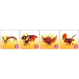 Ride Dragon Pets x 4